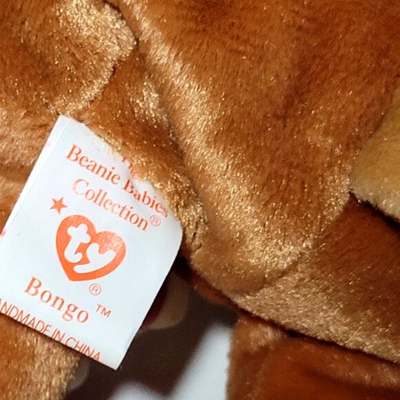 TY Beanie Baby Jungle Animals Lot of 4 Bongo '95 Congo '96 Mooch '99 Stripes '98 - Picture 8 of 11